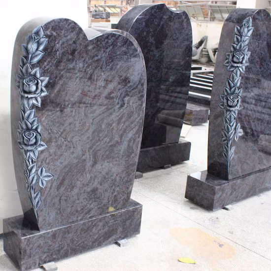 Pierres tombales en granit bleu Orion de haute qualité Traditionnelle Stelen